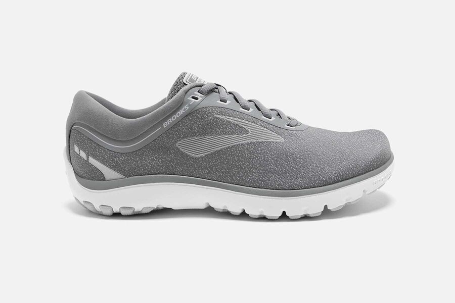 Brooks PureFlow 7 Womens Australia - Road Running Shoes - Grey/White (105-THDLK)